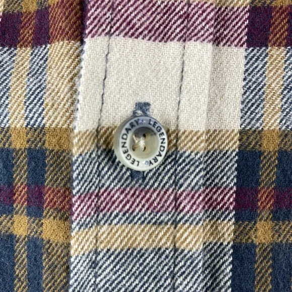 Legendary Whitetails Buck Camp Grandpa Plaid Button Up Flannel Shirt Mens 2XT - Picture 3 of 14